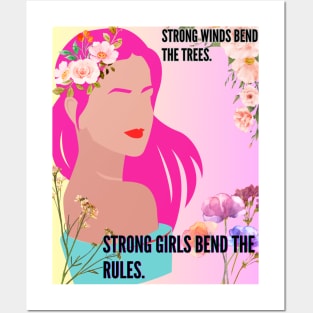 Strong Girls Bend The Rules Posters and Art